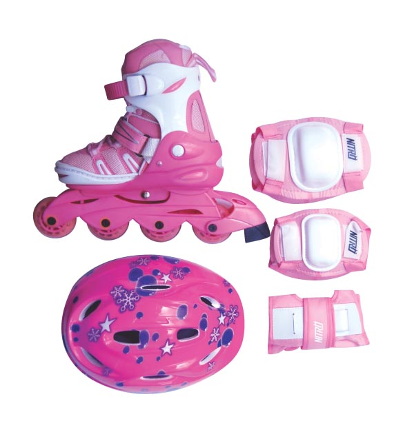 JUNIOR ADJUSTABLE INLINE SKATE FULL SET