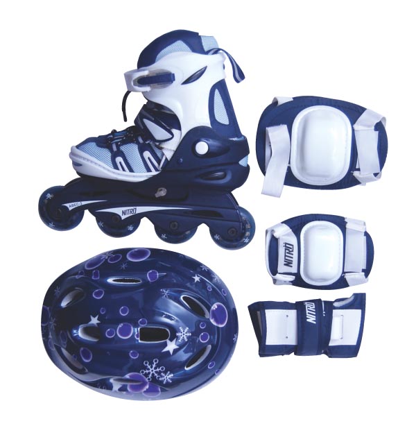 JUNIOR ADJUSTABLE INLINE SKATE FULL SET